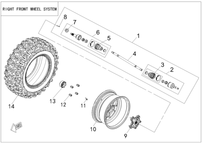 Колесо переднее правое