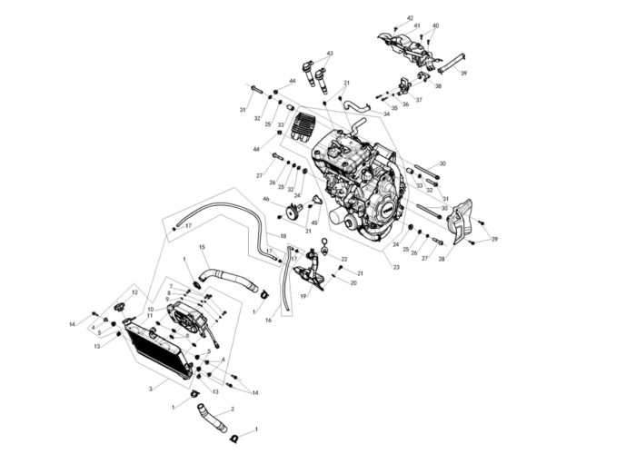 Двигатель / Радиатор