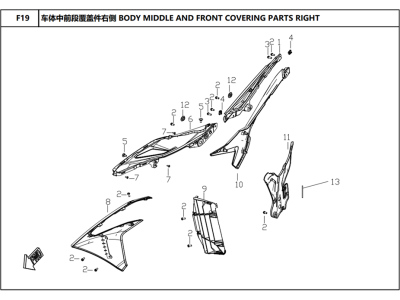 Облицовки боковые правые
