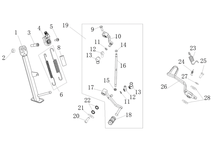 Лапка тормоза/кпп/подножка боковая